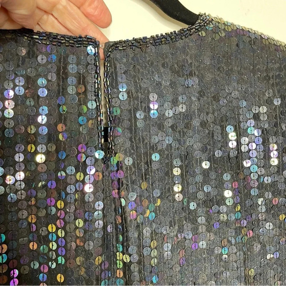 Jewel Queen Silk Sequin Dress Women Y2K Hollywood Regency fairycore whimsygoth - Picture 7 of 12